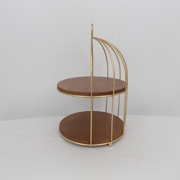 Ashland Fall Blush Romance Bird Cage Display Two Tier Shelf Tabletop Decor 12.5" - Picture 2 of 9